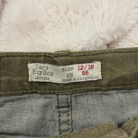 Zara boy toddler Jean style pants in olive green size 12-18 months - Picture 3 of 10